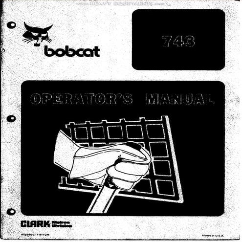 Manual operator-bobcat-743-skid-steer-loader-operating-instructions ...