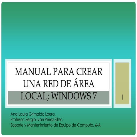 Manual para configurar una red local en windows 8 | DOCX