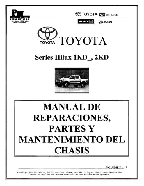 Toyota hilux manuals