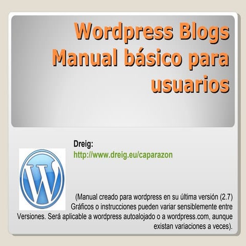 Manual Usuario Wordpress