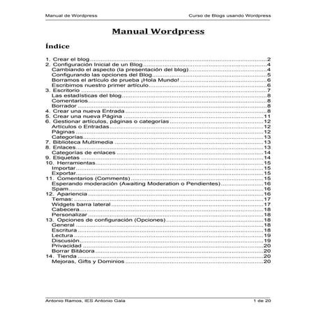 Manual wordpress | PDF