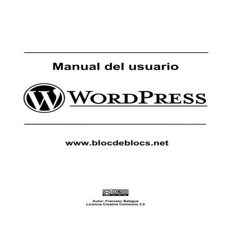 Manual wordpress