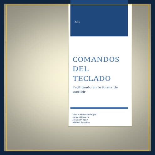 COMANDOS DEL TECLADO