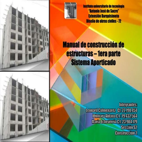 Manual de construcción de estructuras – 1era parte Sistema Aporticado