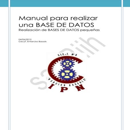Manual para bases de datos