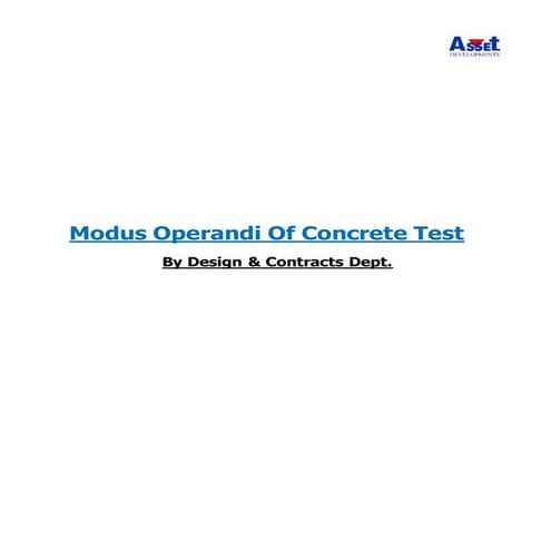 Manual Of Concrete Compression Test 