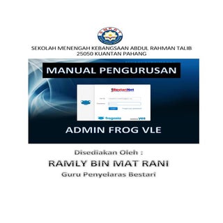 MANUAL PENGURUSAN ADMIN FROG VLE