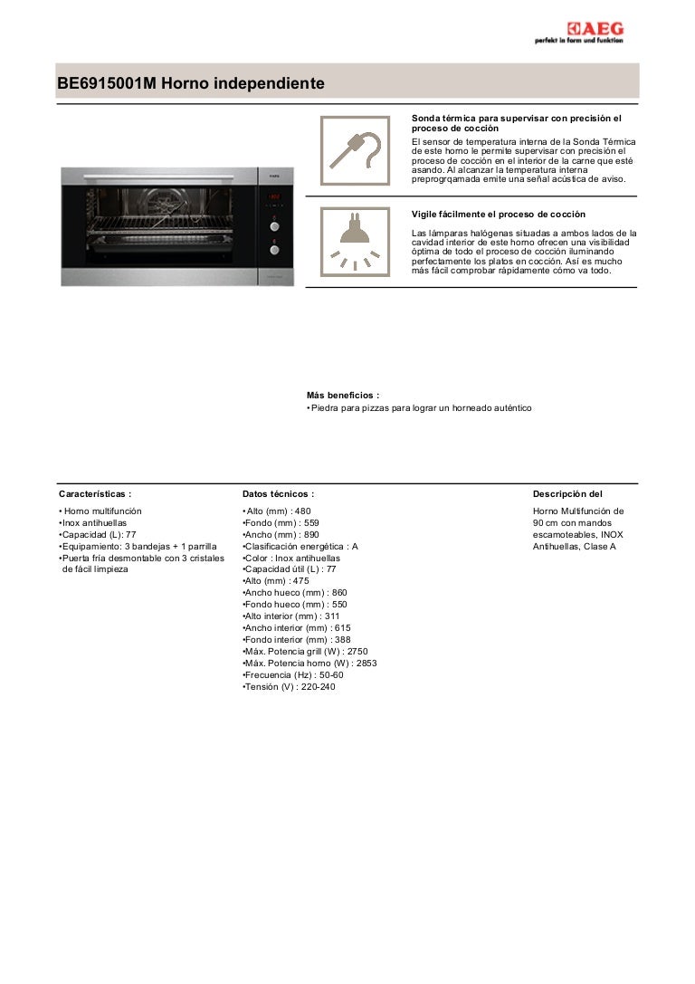 Manual aeg horno be6915001m