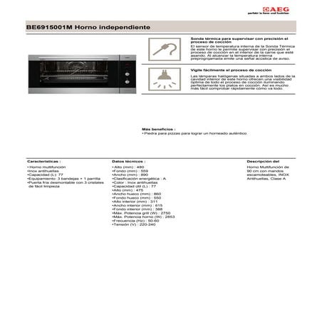 Manual aeg   horno be6915001m