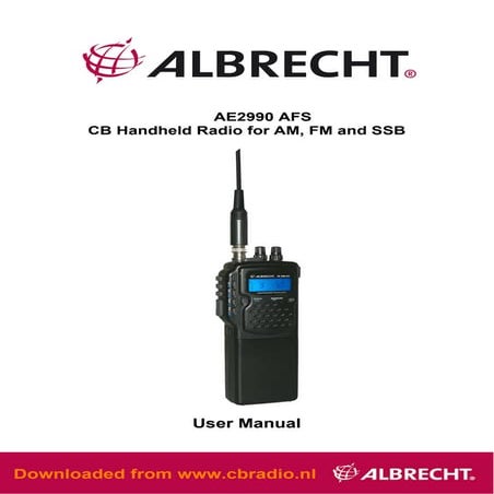 Albrecht AE2990 ASF – CB Portable 12V (Neuf, Sans Fil)
