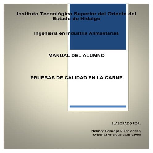 Manual del alumno pruebas de calidad en la carne