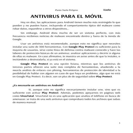Minimanual sobre Antivirus para móvil Android (2025)