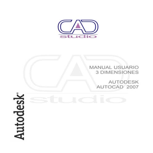 Manual auto cad 2007 3d | PDF