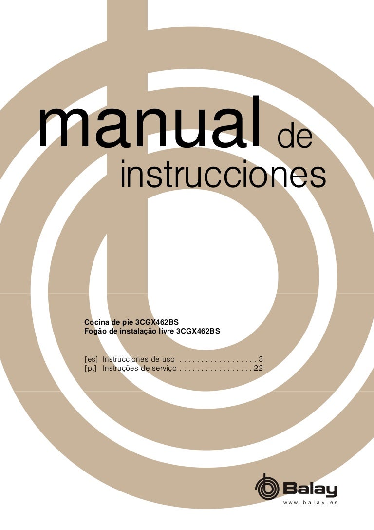 Manual balay cocina 3cgx462bs