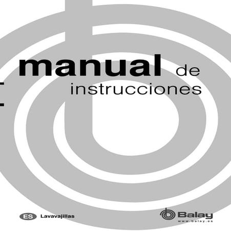 Manual balay   lavavajillas 3 vs570bp