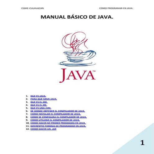 Manual basico java | PDF