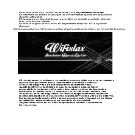 Manual basico wifislax3