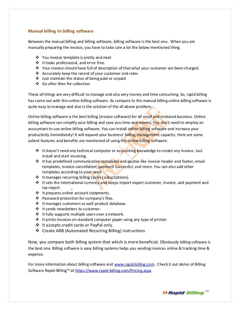 manual billing vs billing software