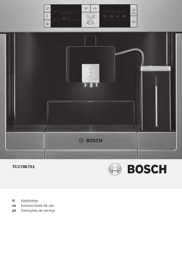 Manual bosch cafetera tcc78 k751