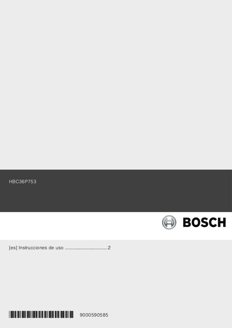 Manual bosch horno compacto hbc36 p753