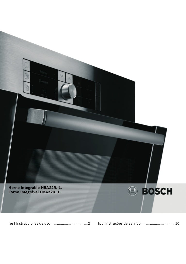Manual bosch horno multifuncion hba22 r251e