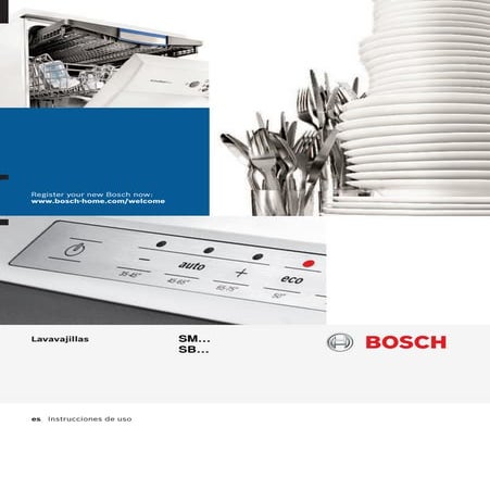 Manual bosch lavavajillas color blanco sms50 e22eu | PDF