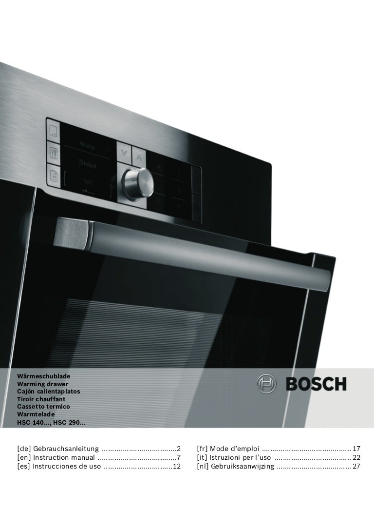 Manual bosch modulo calienta platos hsc140 p51