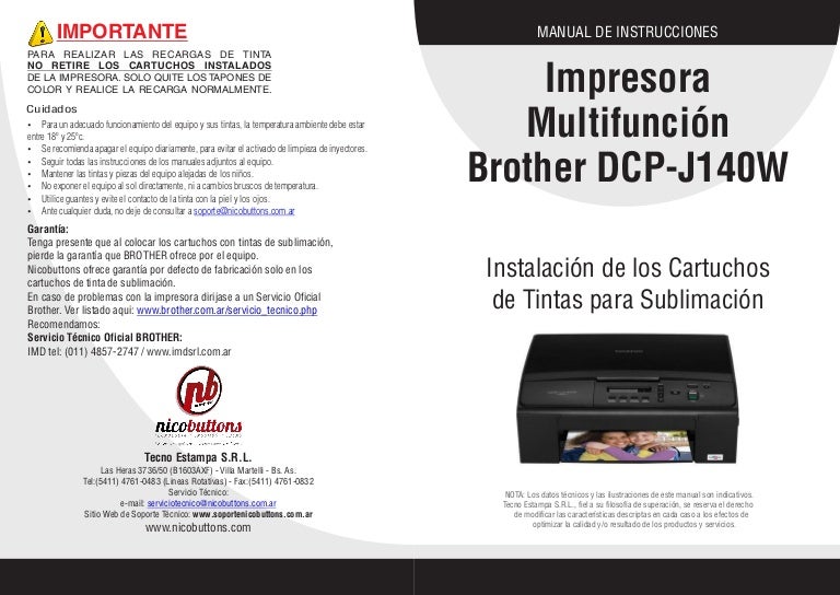 Manual brother dcp j140 w