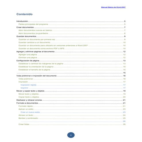 Manual de uso básico - Word 2007