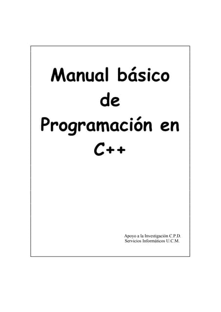 Manual básico de programación en c++