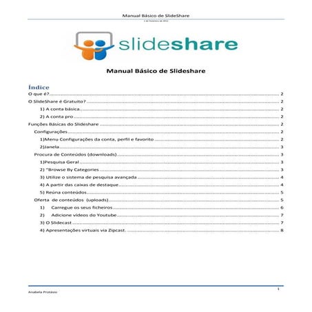 Guia básico do slideshare | PDF