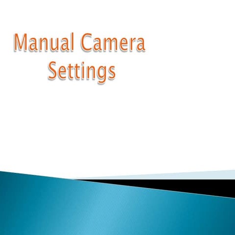 Manual camera settings
