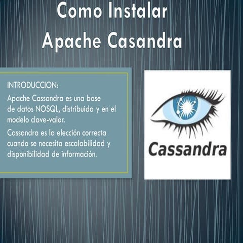 Manual cassandra NoSQL
