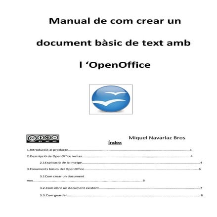 Manual com crear un document de text amb l’open office
