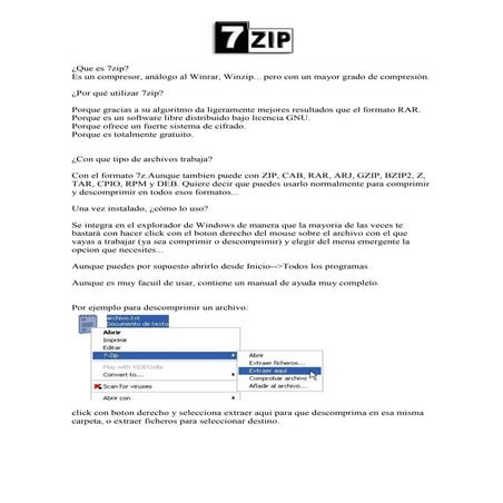 Manual compresor 7-zip