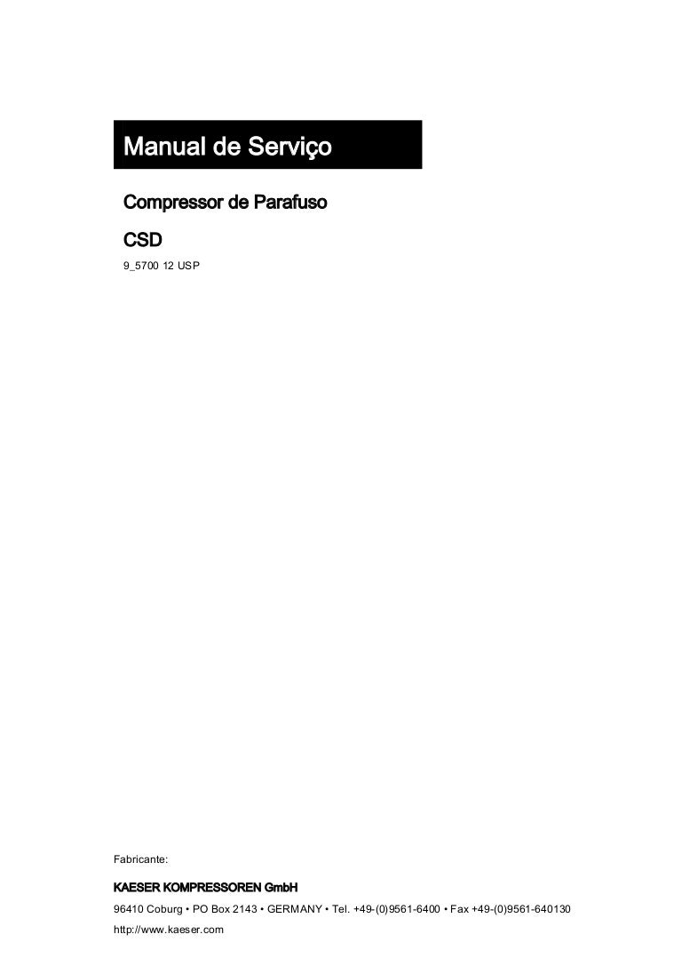 Kaeser sx6 service manual.