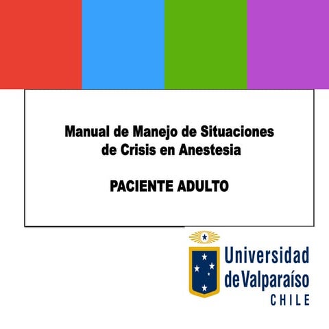 MANUAL DE MANEJO DE SITUACIONES DE CRISIS EN ANESTESIA