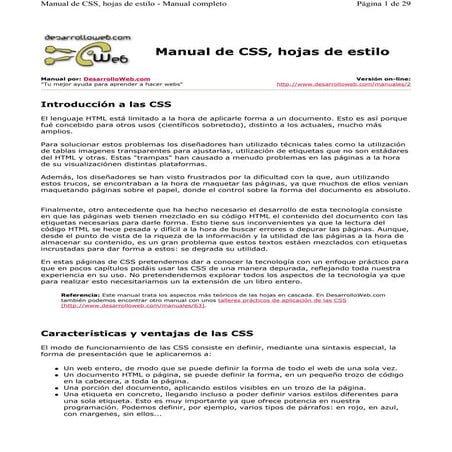 Manual Css Desarrolloweb.Com