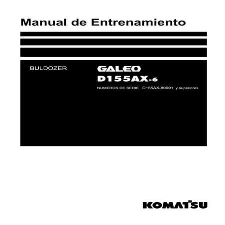 Manual de Mantenimiento de T. Oruga Komatsu D155AX-6