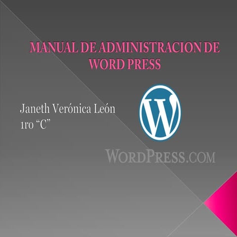 Manual de administracion de word press