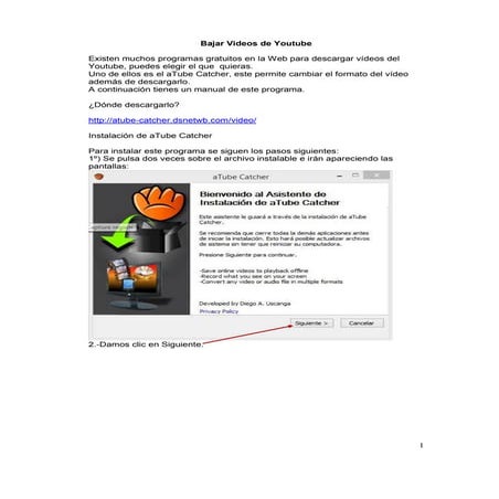 Manual de a tube catcher 