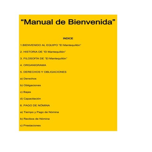 Manual de bienvenida
