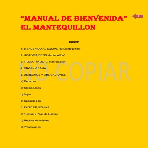 Manual de bienvenida