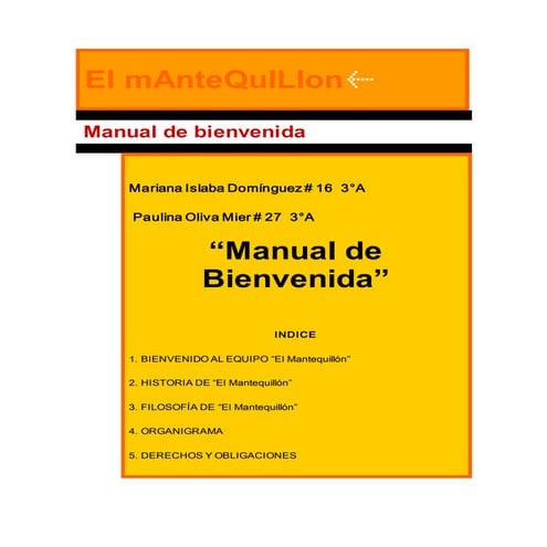 Manual de bienvenida