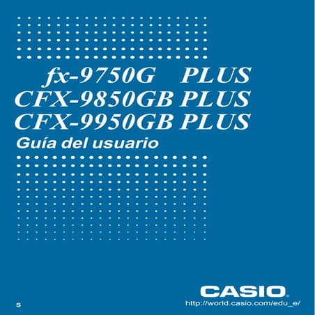 Manual de calculadora casio cfx-9850gb-plus