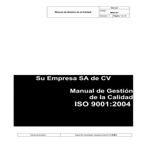 LISTA DE DOCUMENTOS OBLIGATORIOS ISO 9001:2015 | PDF