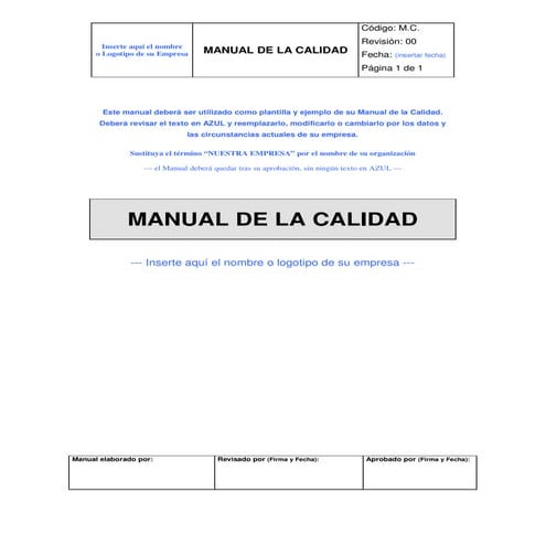 Manual de calidad