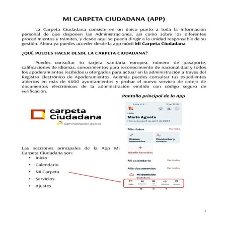 Manual de la app móvil Carpeta Ciudadana (2024)