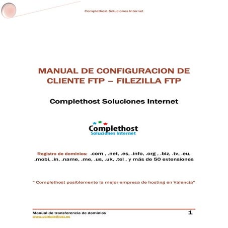 Manual de cofiguracion cliente ftp filezilla | PDF