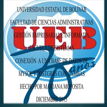 Manual de conexion a una base de datos con gambas